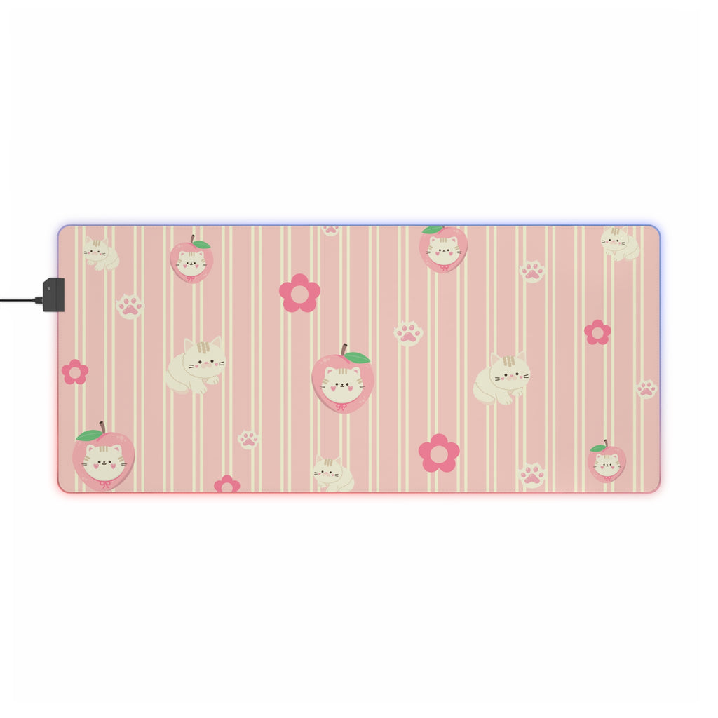 Peach Kitten LED Gaming Mouse Pad 