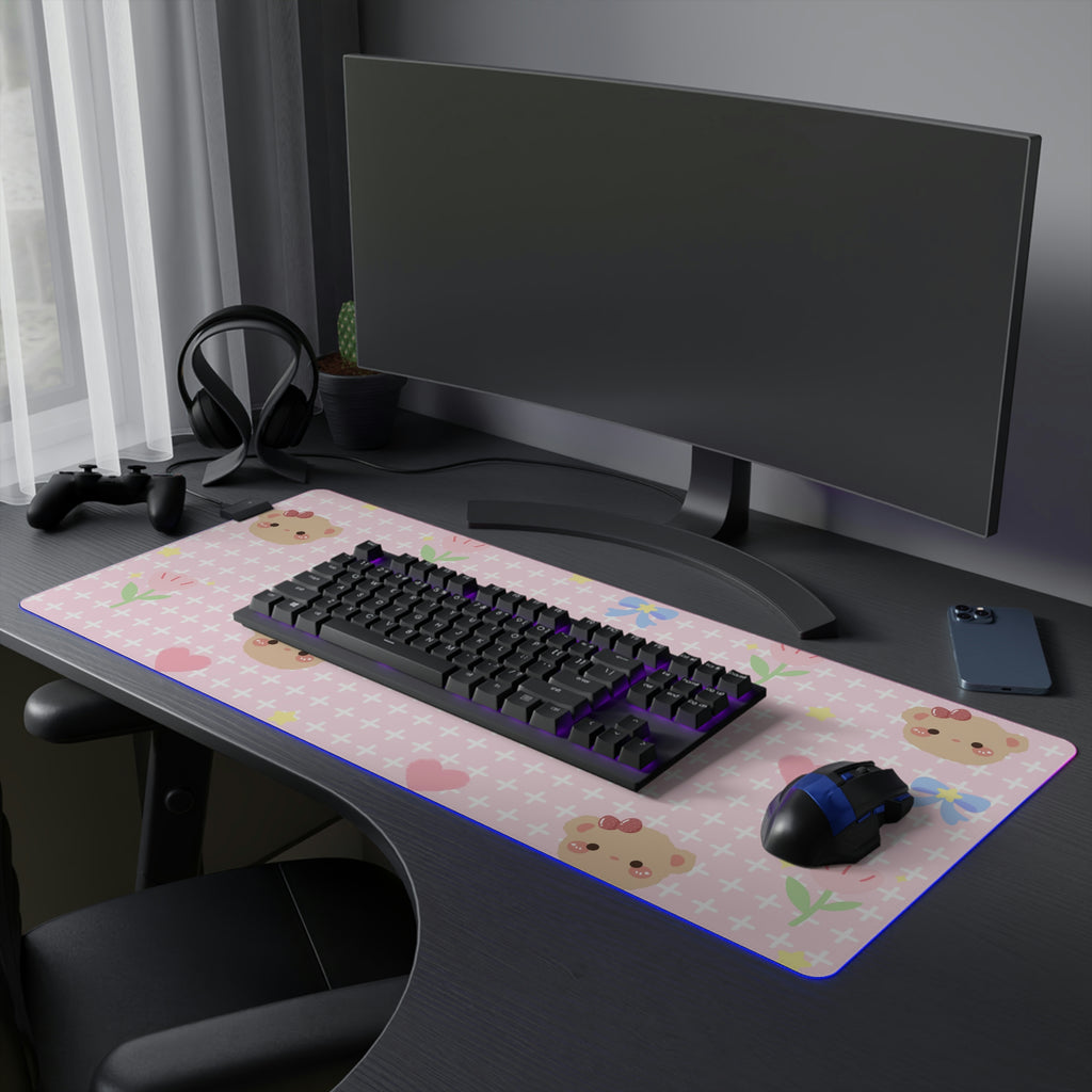 Pink Bear Gaming Mouse Pad