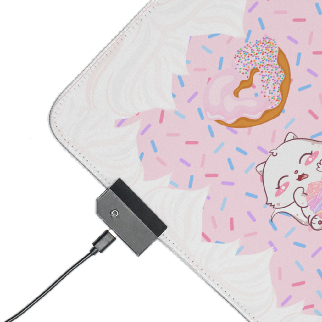 Pink Donut Gaming Mouse Pad