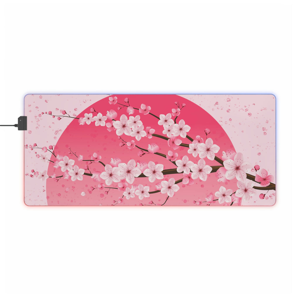 Sakura Sunset LED Gaming Mouse Pad